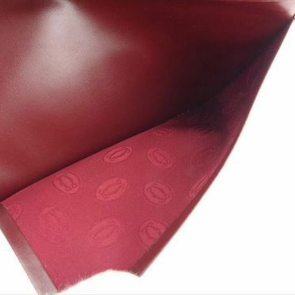 Cartier Wallet Purse Long Wallet Mastline Red Woman unisex Authentic Used T7268 - Picture 5 of 9